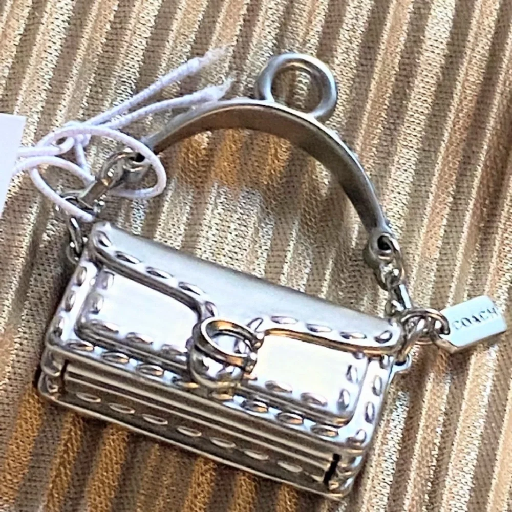 Coach Miniature Tabby Bag Silver Tone Metal Charm